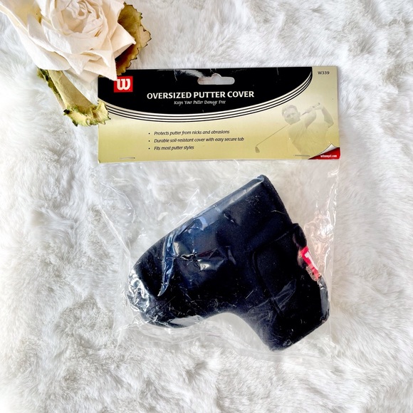 New with tags WILSON OVERSIZED PUTTER COVER. KEEPS YOUR PUTTER DAMSGE FREE Black - Picture 3 of 3